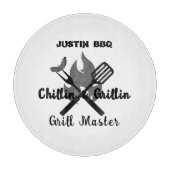Chillin & Grillin personalized gift for dad .  カッティングボード (正面)