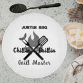 Chillin & Grillin personalized gift for dad .  カッティングボード