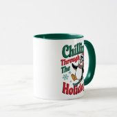 Chillin’ Penguin – Holiday Snow Fun マグカップ (正面右)