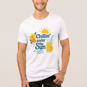 Chillin' Under the Sun – Summer Beach T-Shirt トライブレンドTシャツ (正面)