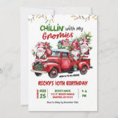 Chillin With Gnomies Christmas Kids Birthday 招待状 (正面)