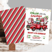 Chillin With Gnomies Christmas Kids Birthday 招待状