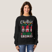 Chillin With My 5th Grade Gnomies Light Christmas  スウェットシャツ (正面フル)