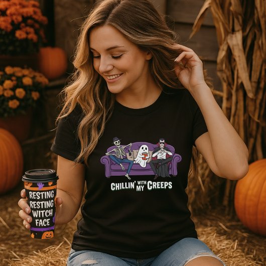 Chillin With My Creeps Halloween  Tシャツ