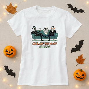 Chillin With My Creeps Tee; Cute Friendsハロウィーン Tシャツ