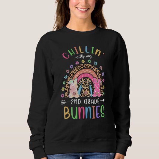 Chillin With My Cutest Bunnies 2年生先生R スウェットシャツ (正面)