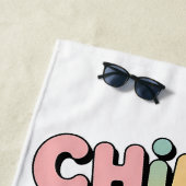 Chillin’ with My Floatie | Shark Baby Kids ビーチタオル (インサイチュ)