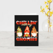 Chillin' With My Gnomies Christmas Matching Family カード (黄色い花)