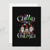 Chillin With My Gnomies, Christmas Red Marks格言Plai 招待状 (正面/裏面)