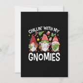 Chillin with My Gnomies Cute Three Gnomes Christma 招待状 (正面)