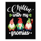 Chillin' With My Gnomies Funny St Patrick's Day フォトプリント (正面)