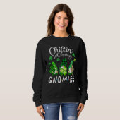Chillin With My Gnomies Leopard St Patrick Day Iri スウェットシャツ (正面フル)