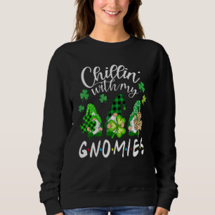 Chillin With My Gnomies Leopard St Patrick Day Iri スウェットシャツ