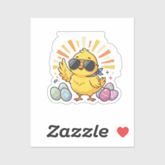 Chillin With My Peeps Cool Easter Chick Sticker シール
