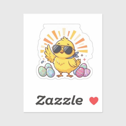 Chillin With My Peeps Cool Easter Chick Sticker シール (シート)