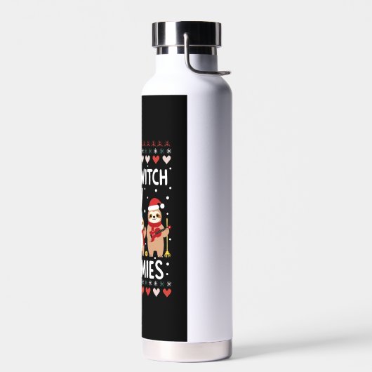 Chillin With My Slothmies Funny Sloth Ugly Christm ウォーターボトル (左面)