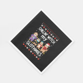 Chillin With My Slothmies Funny Sloth Ugly Christm スタンダードランチョンナプキン (角)