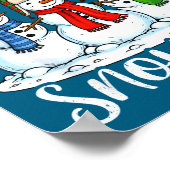 Chillin With My Snowmies Funny Snowman 67 Christma ポスター (角)