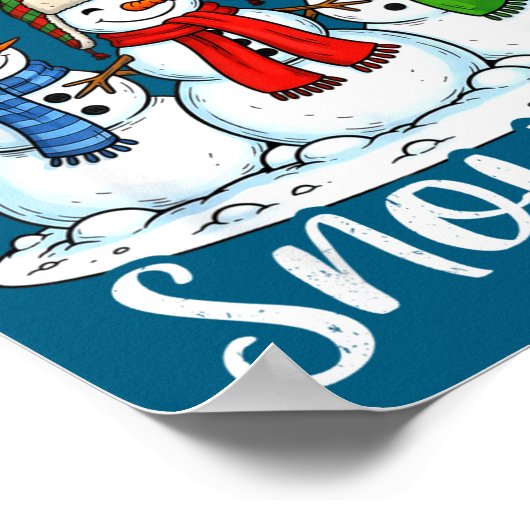 Chillin With My Snowmies Funny Snowman 67 Christma ポスター (角)