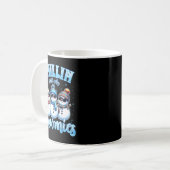 Chillin With My Snowmies Funny Snowman Christmas K コーヒーマグカップ (正面左)