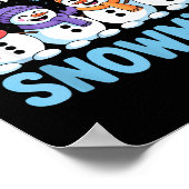 Chillin With My Snowmies Funny Winter Snow Friends ポスター (角)