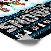 Chillin' With My Snowmies Funny Xmas Snowman Chris ポスター (角)