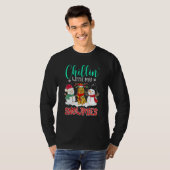 Chillin With My Snowmies Golden Santa Christmas Tr Tシャツ (正面フル)