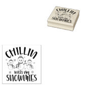 Chillin with my Snowmies Snowmen ラバースタンプ (押印)