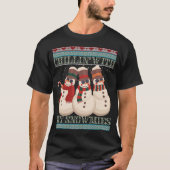 Chillin’ With My Snowmies Snowmen Art Tシャツ (正面)