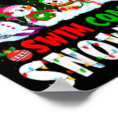 Chillin With My Swim Coach Snowmies Xmas Swimmer  ポスター (角)