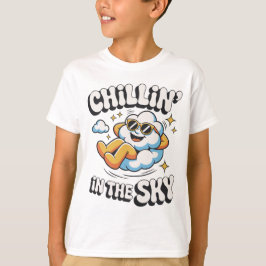 Chillin'in the Skyレトロクラウドデザインfor Summer Tシャツ