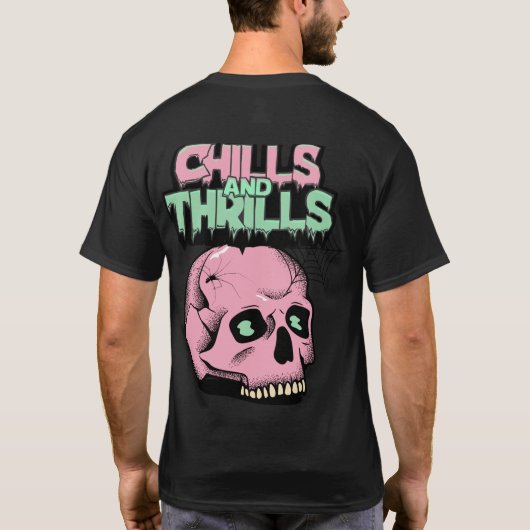 "Chills and Thrills" Graphic T-Shirt Tシャツ (裏面)