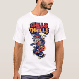  Chills & Thrills Spooky Halloween Graphic Tee Tシャツ