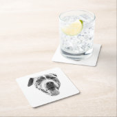 Chilly Dusk Canine Echo スクエアペーパーコースター (インサイチュ)