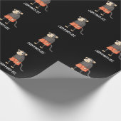 Chim-Pants-ZeeチンパンジーおもしろいモンキープンダークBG ラッピングペーパー (角)