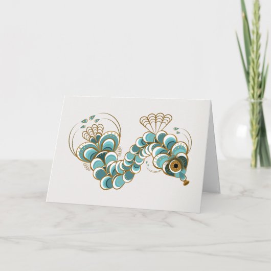 Chimera – ピーコックシーホースのグリーティングカード 案内状 (正面)