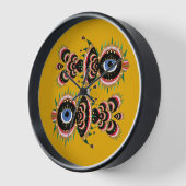 Chimera – 魚の鳥の木の枠時計 壁時計 (傾斜)