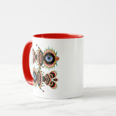 Chimera – 魚の鳥赤 マグカップ (正面左)