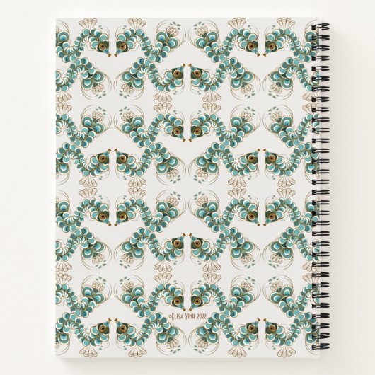 Chimera - Peacock Seahorse Notebook ノートブック (裏面)