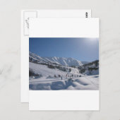 Chimganのスキー斜面 ポストカード (正面/裏面)