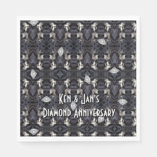 Chimigos – チワハスとダイヤモンドのアールデコ スタンダードランチョンナプキン (正面)