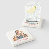 Chimigos - Crazy Chi Lady - Chihuahua  ストーンコースター (横)