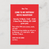 Chimigos Netflix and Chi Chihuahua Movie Night 招待状 (裏面)