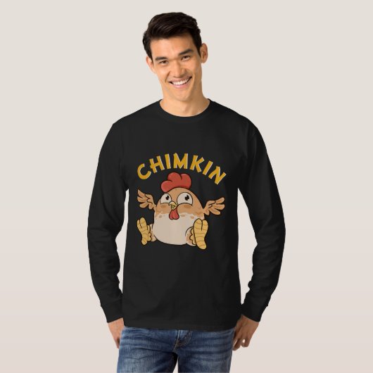 Chimkin Fat Derpy Chicken Meme Tシャツ (正面フル)