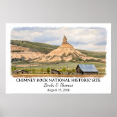 Chimney Rock National Historic Site Nebraska ポスター (正面)