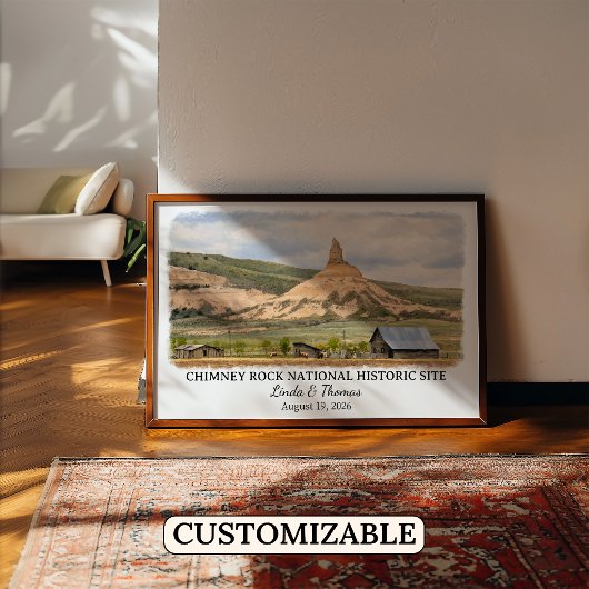 Chimney Rock National Historic Site Nebraska ポスター
