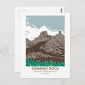 Chimney Rock National Monument Coloradoヴィンテージ ポストカード (正面/裏面)