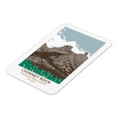 Chimney Rock National Monument Coloradoヴィンテージ マグネット (左側)
