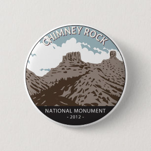 Chimney Rock National Monument Coloradoヴィンテージ 缶バッジ