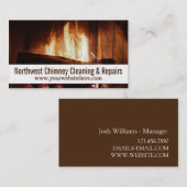 Chimney Sweepのクモダンリーニングと修理 名刺 (正面/裏面)